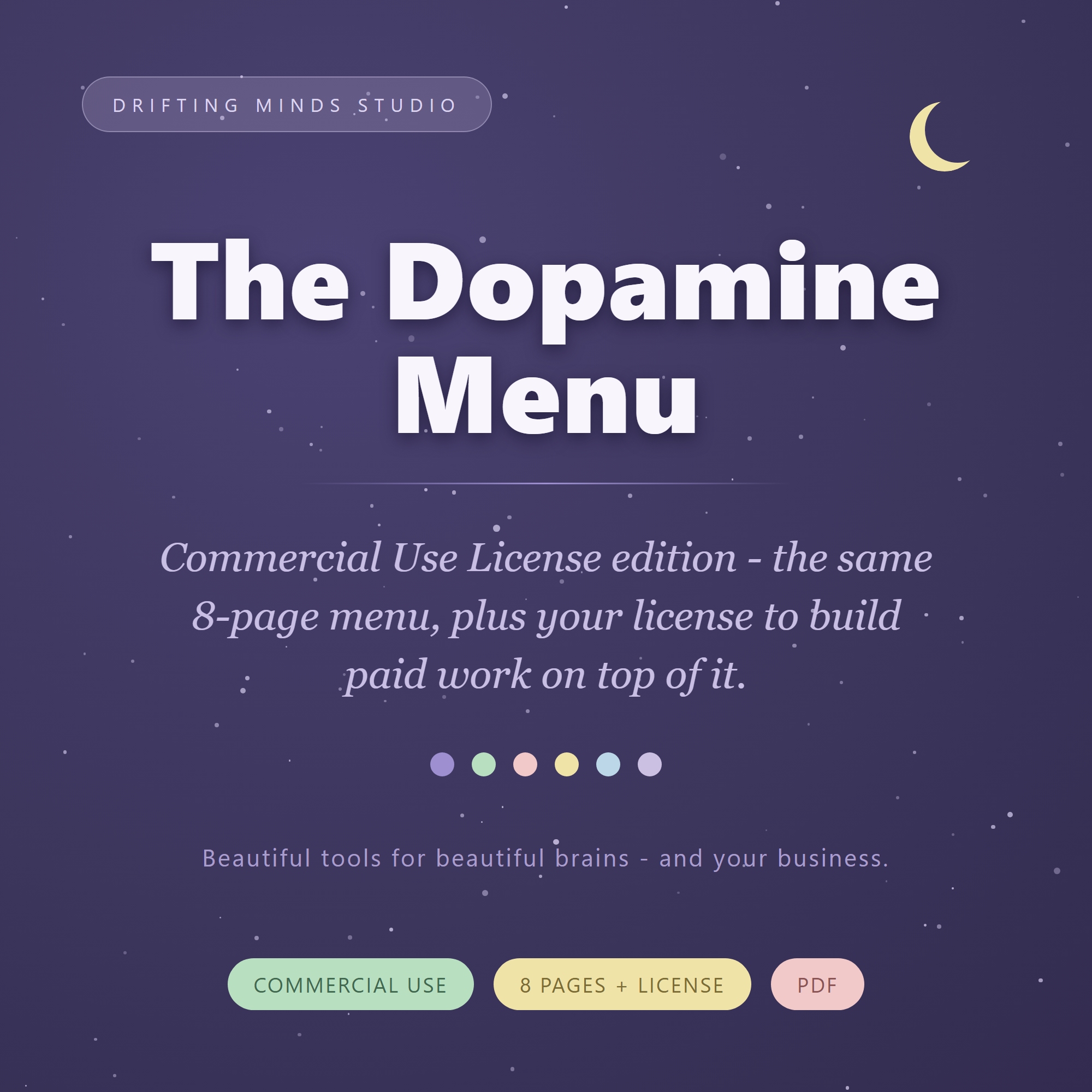 Dopamine Menu Commercial Use License cover