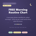 FREE ADHD Morning Routine Chart for Kids cover