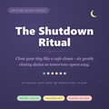 The Shutdown Ritual — ADHD evening closing duties poster