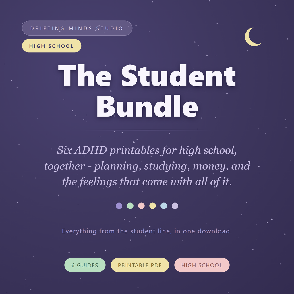 ADHD Student Bundle — six printable planners for high school