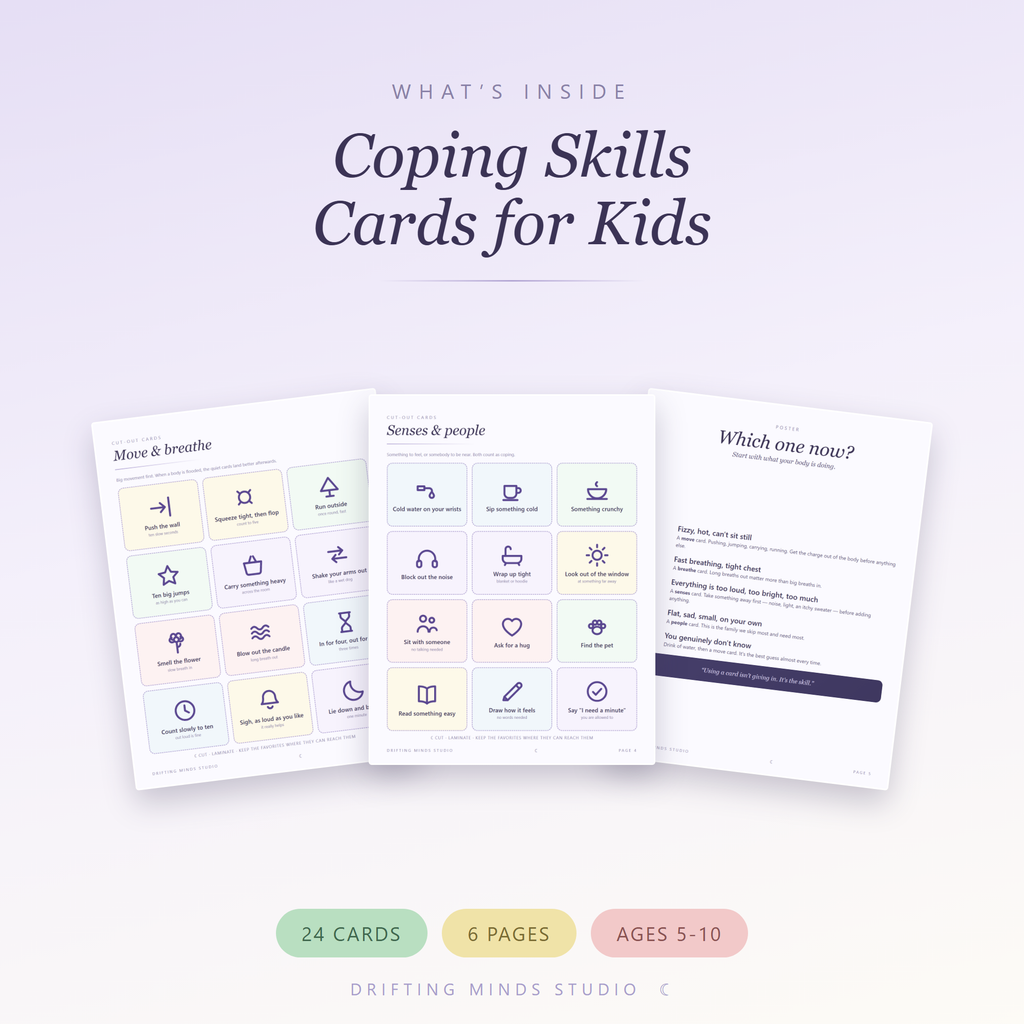 What's inside - Coping Skills Cards for Kids